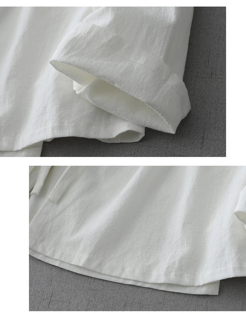 Chemise kimono cravate devant