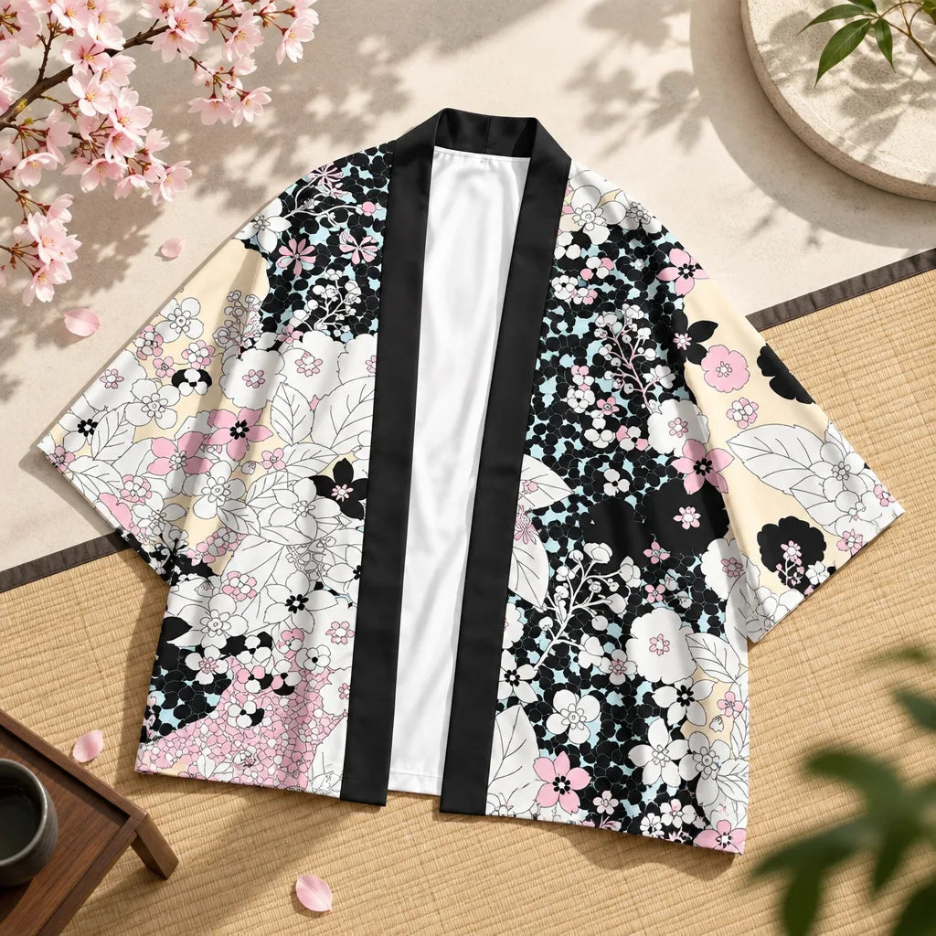 Kimono imprimé style Harajuku