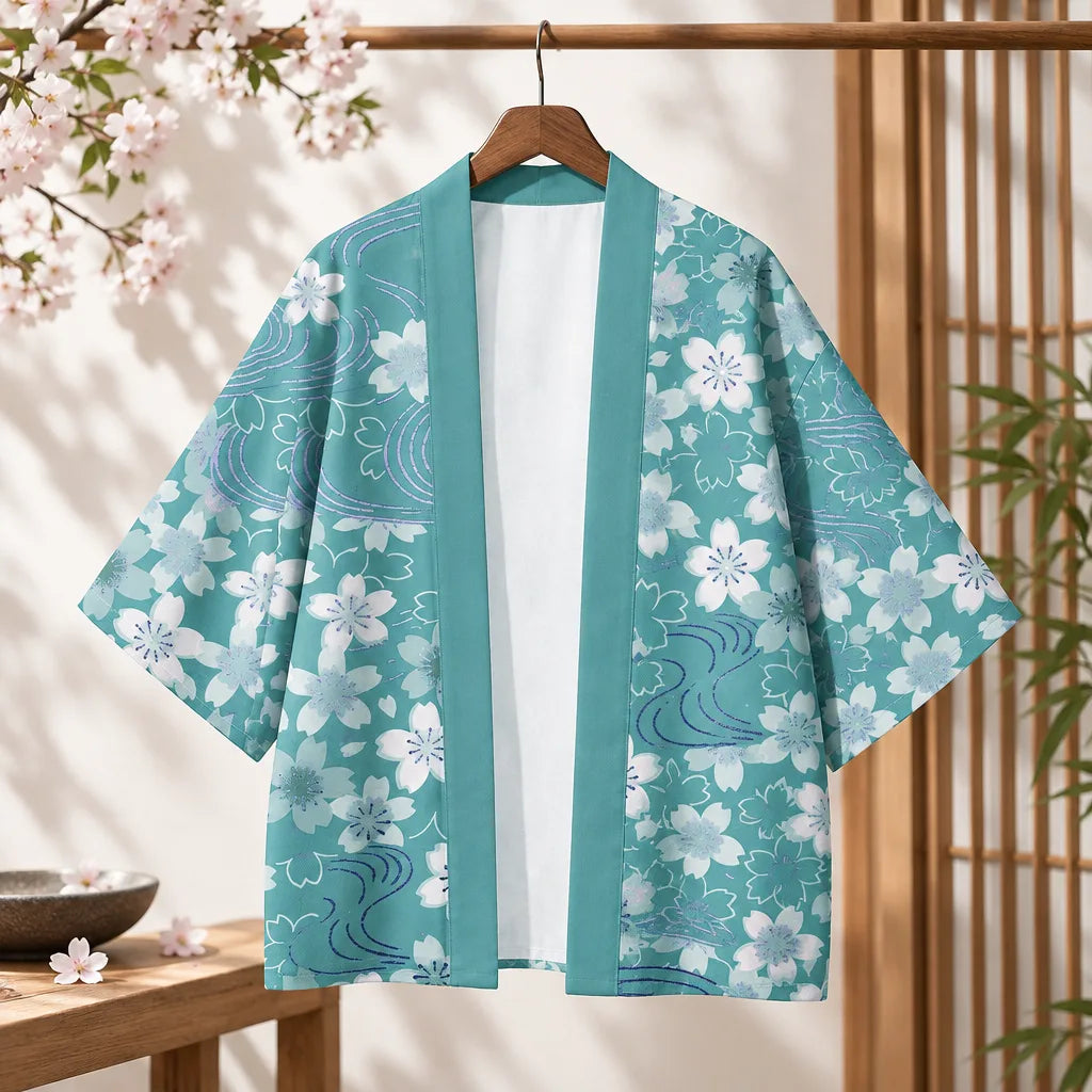 Kimono Cardigan imprimé fleurs