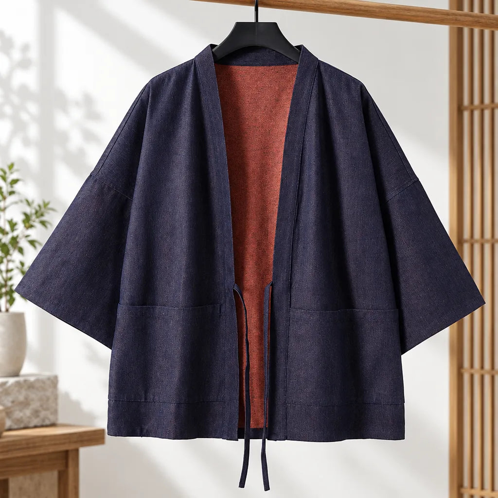 Veste kimono effet denim