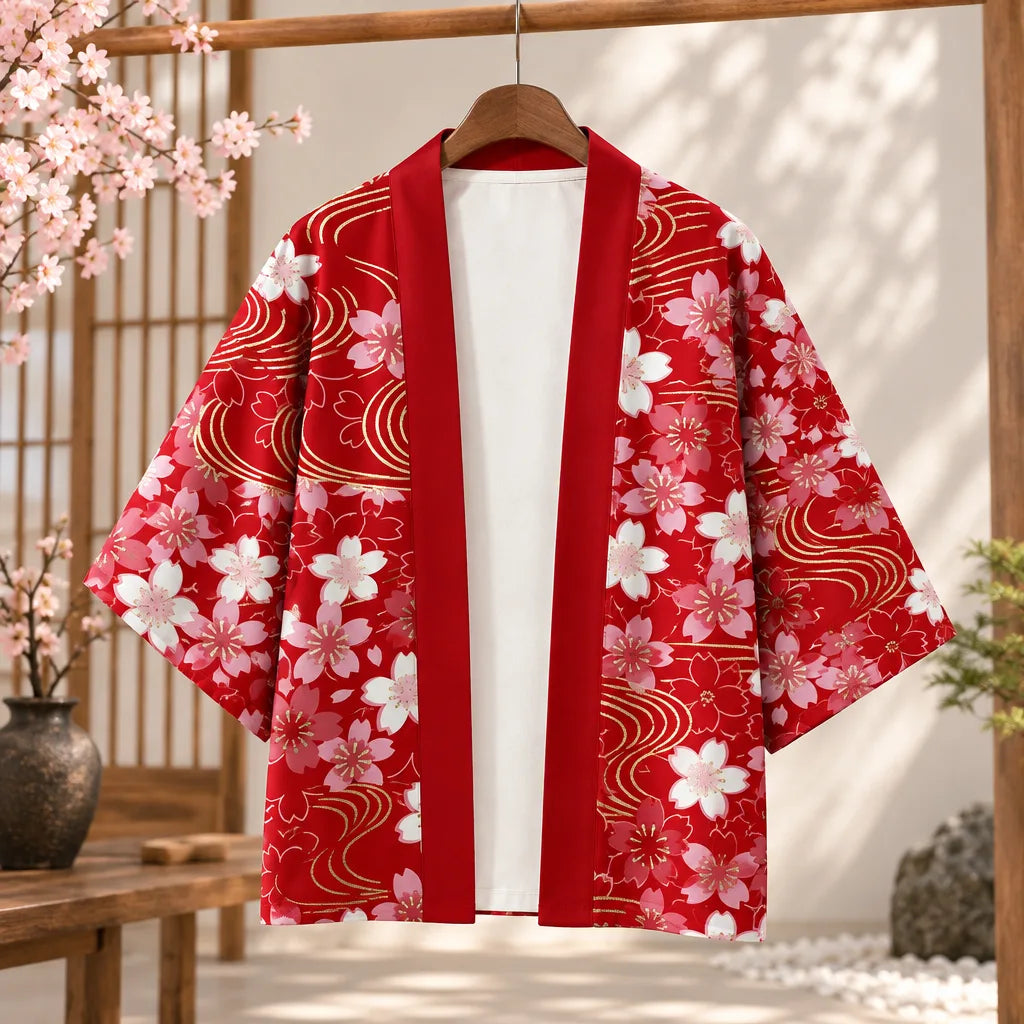 Kimono Cardigan imprimé fleurs