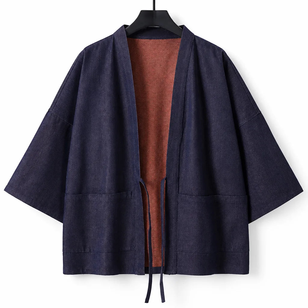 Veste kimono effet denim