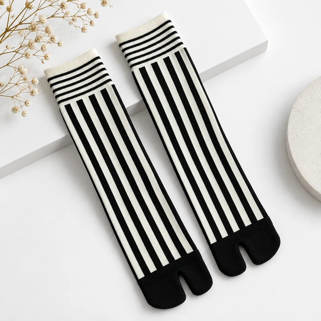 Chaussettes Tabi à rayures