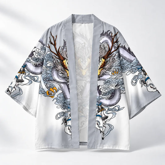 Cardigan kimono motif dragon