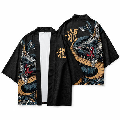 Cardigan kimono motif dragon