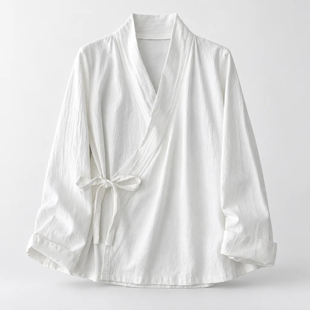 Chemise kimono cravate devant