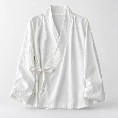 Chemise kimono cravate devant