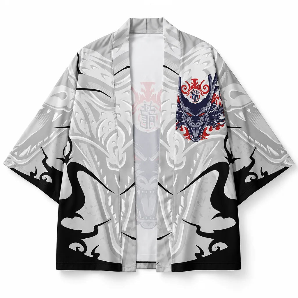 Cardigan kimono motif dragon