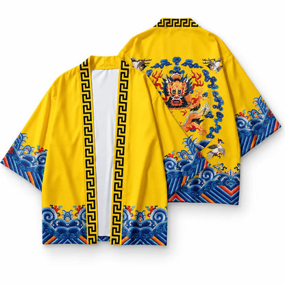 Cardigan kimono motif dragon