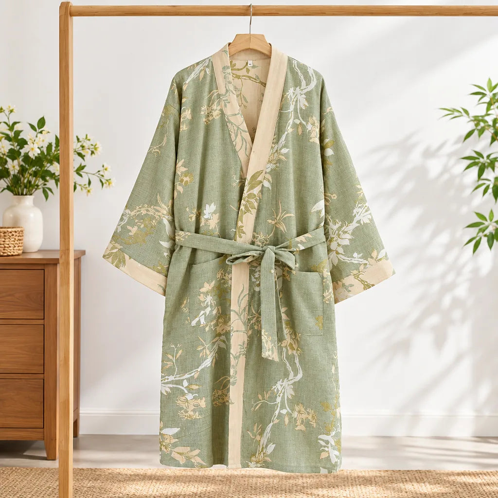 Peignoir en coton tissé