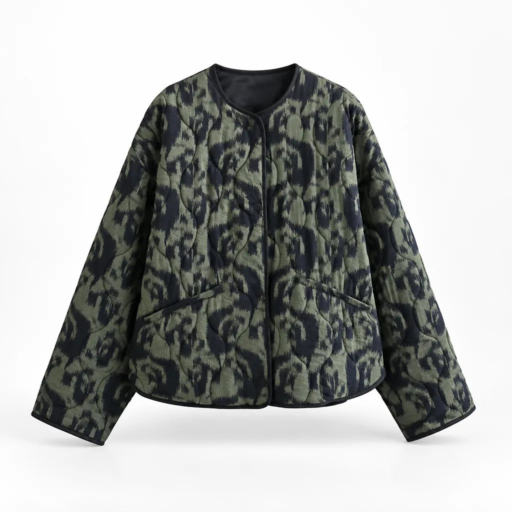 Veste en coton imprimée polyvalente décontractée FF - 1