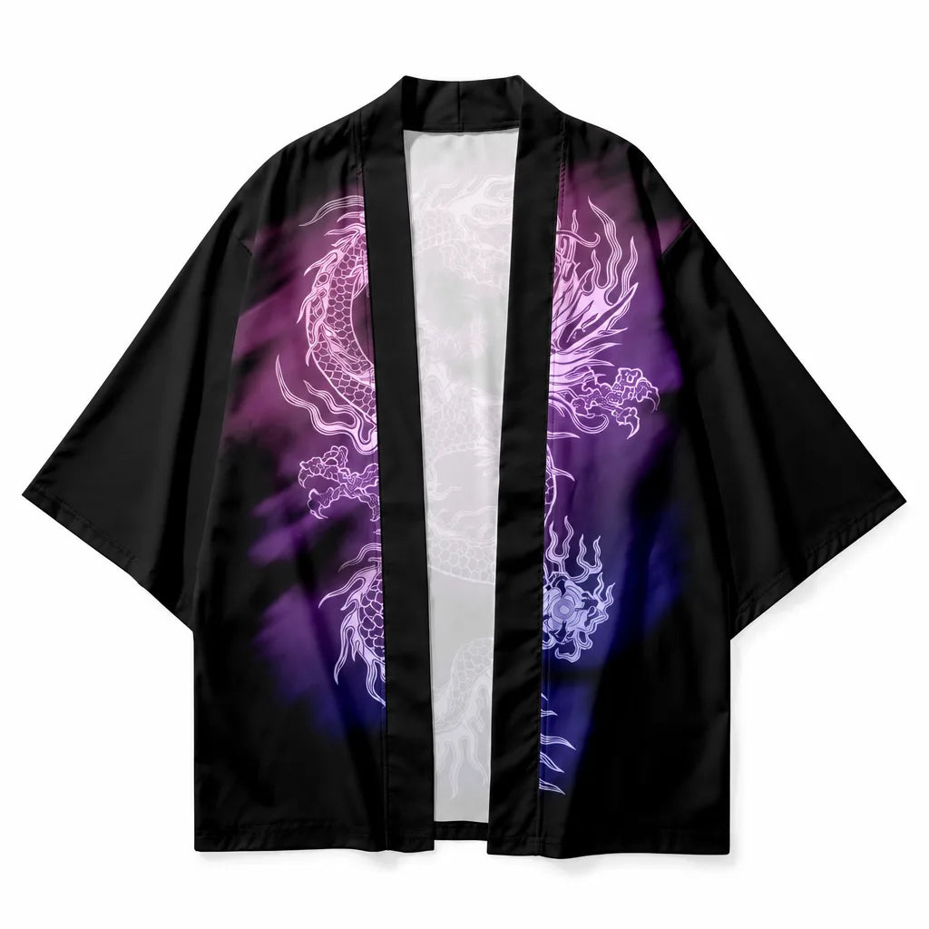 Cardigan kimono motif dragon