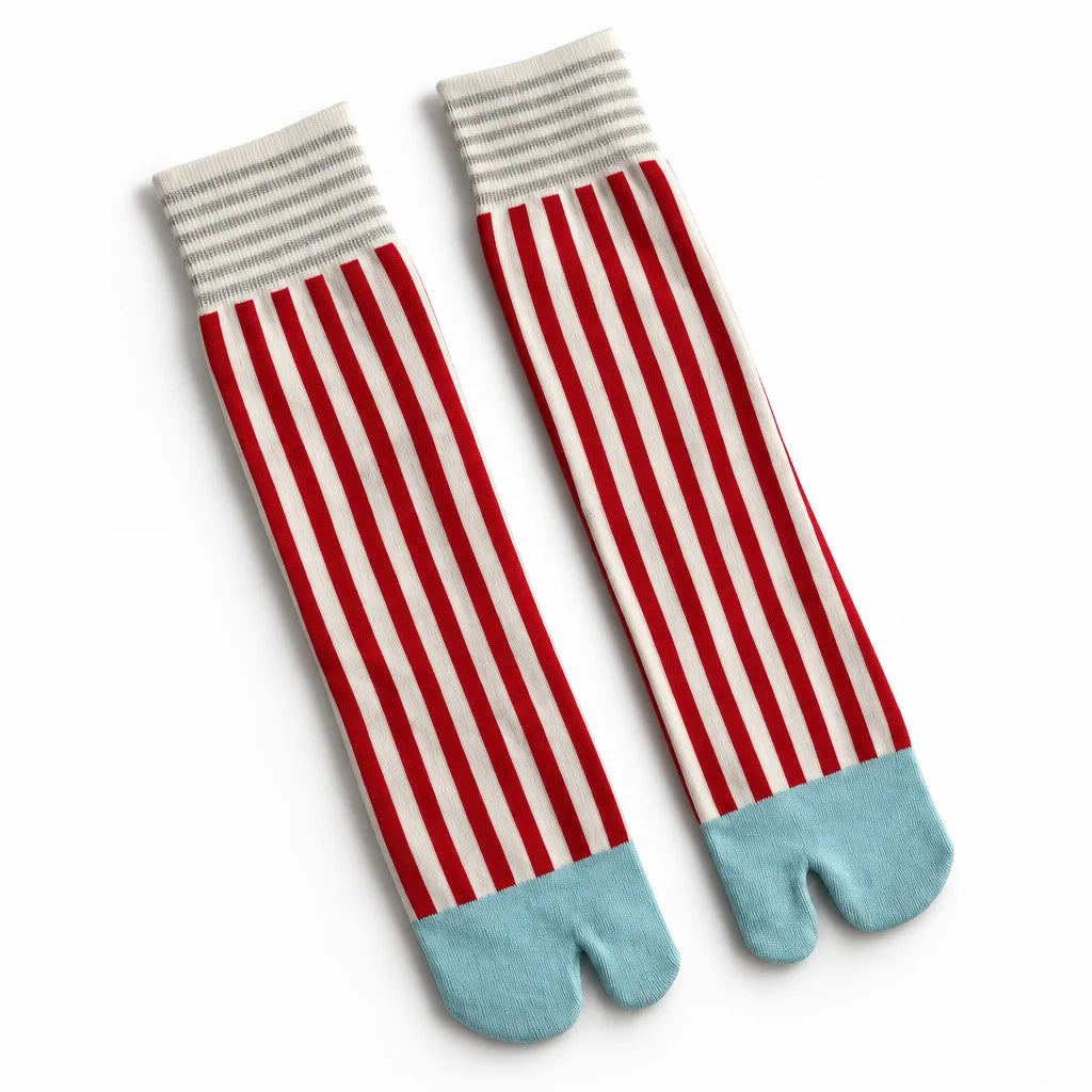 Chaussettes Tabi à rayures
