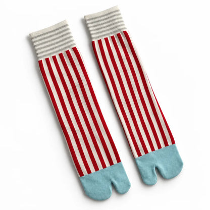 Chaussettes Tabi à rayures