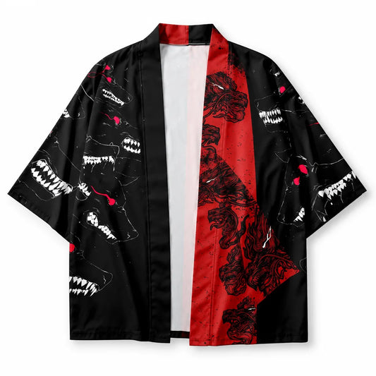 Cardigan kimono motif dragon
