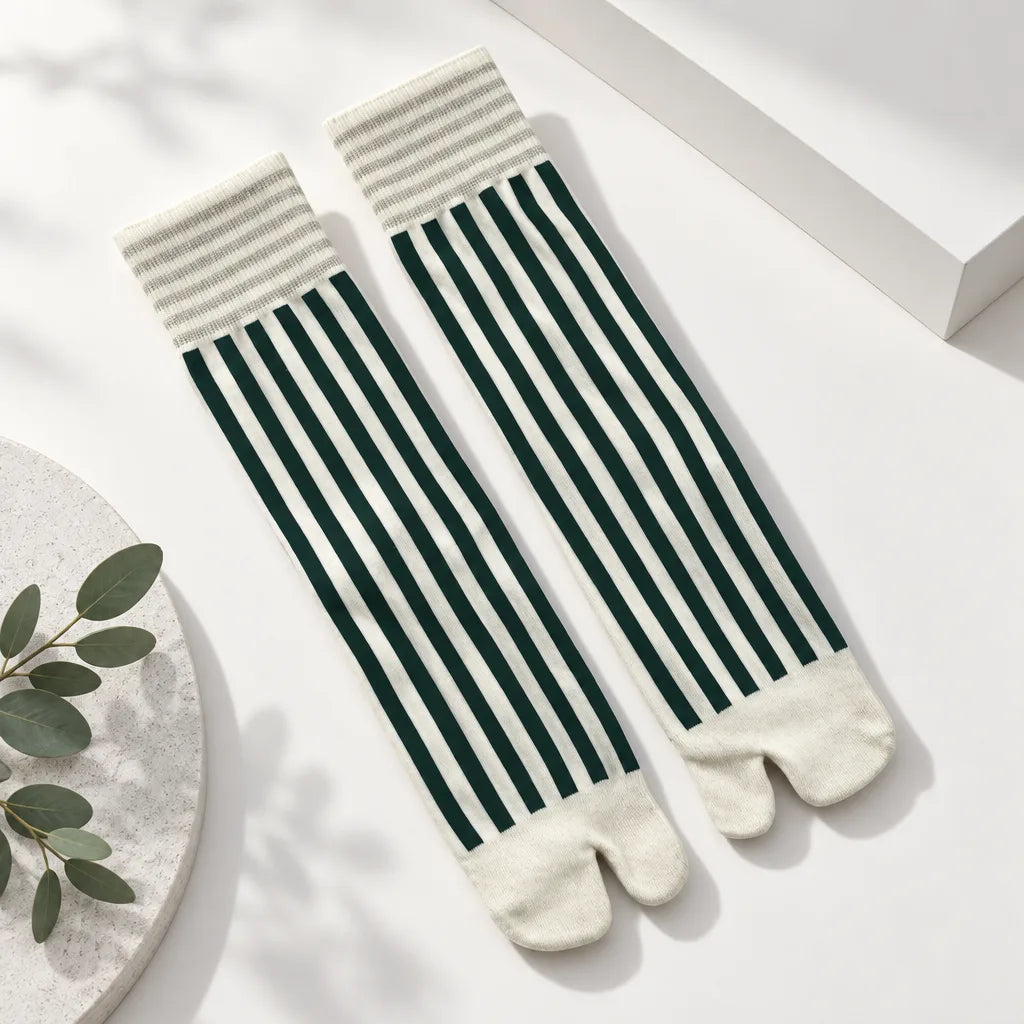 Chaussettes Tabi à rayures
