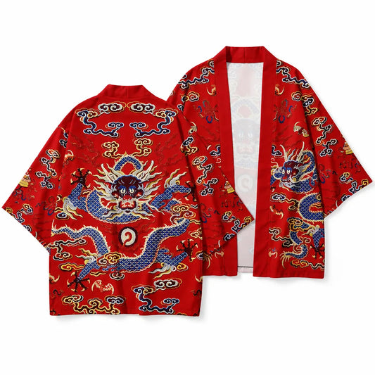 Cardigan kimono motif dragon