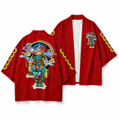 Cardigan kimono motif dragon