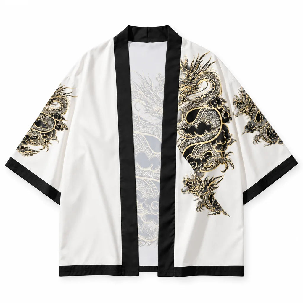 Cardigan kimono motif dragon
