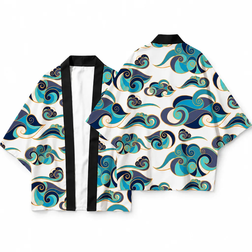 Kimono imprimé d’inspiration japonaise