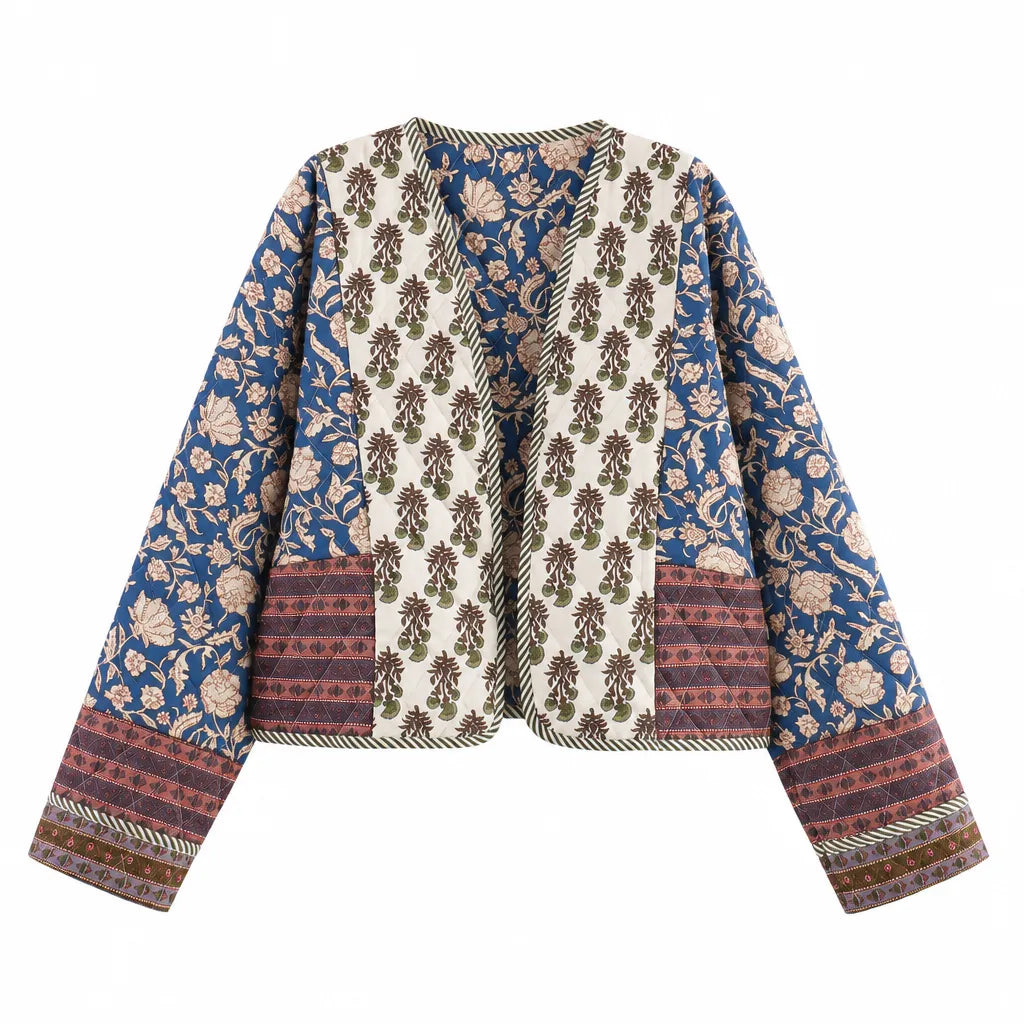 Veste en coton imprimée polyvalente décontractée FF - 6