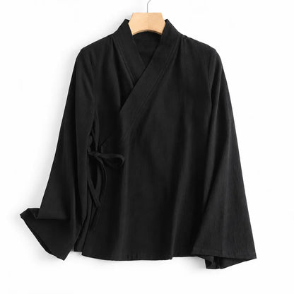 Chemise kimono cravate devant