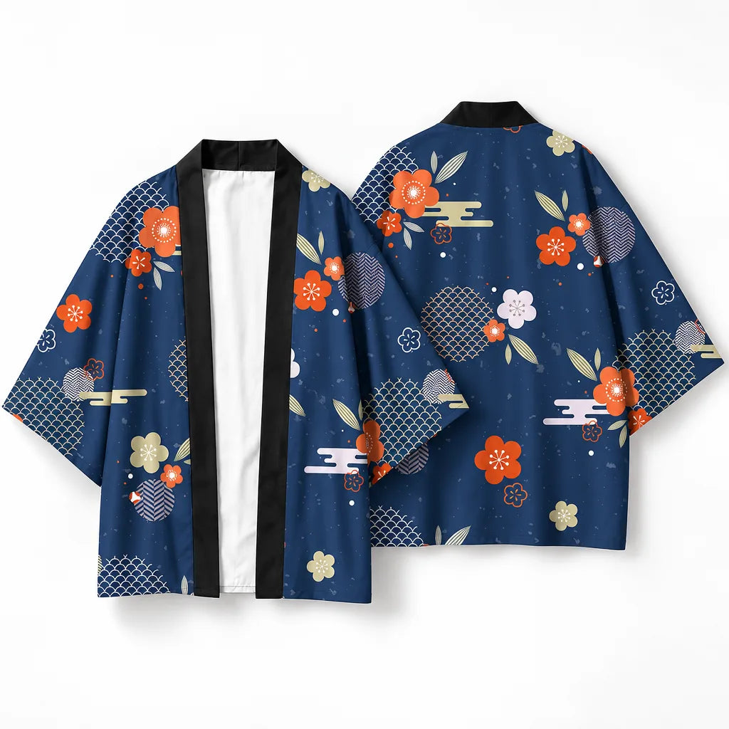 Kimono floral d’inspiration japonaise