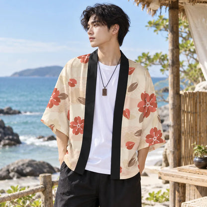 Kimono floral d’inspiration japonaise