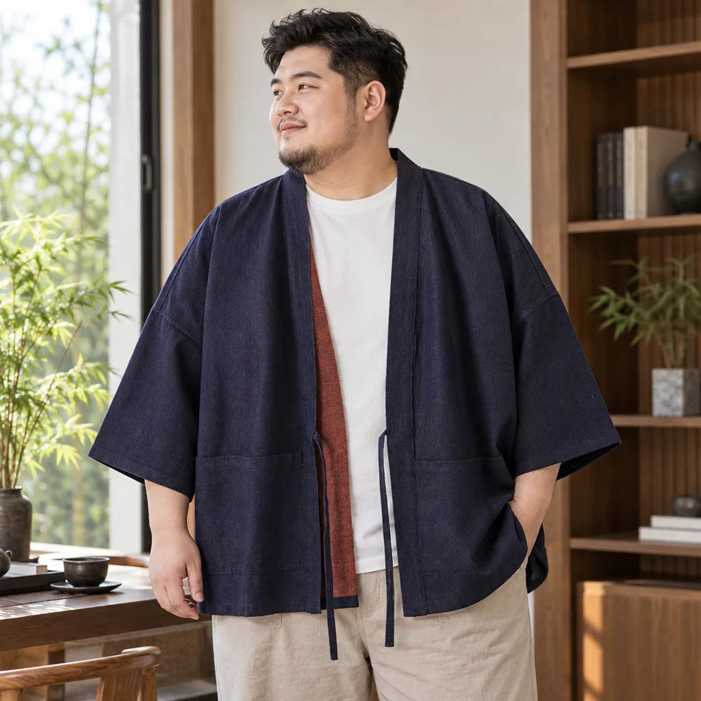 Veste kimono effet denim