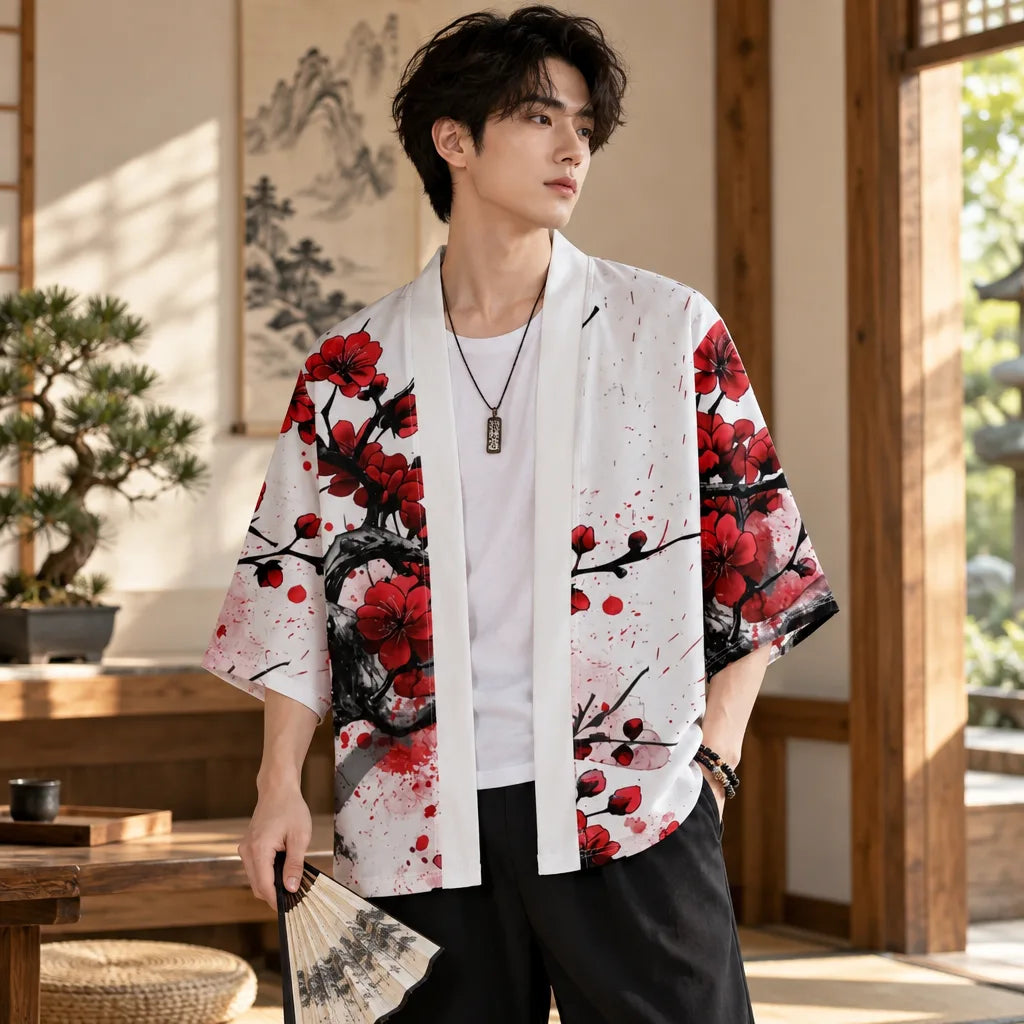 Kimono d’inspiration japonaise unisexe