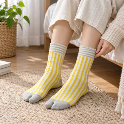 Chaussettes Tabi à rayures