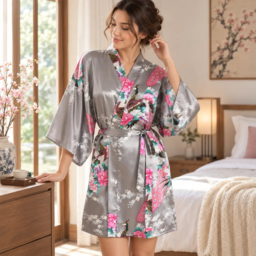 Kimono à imprimé floral