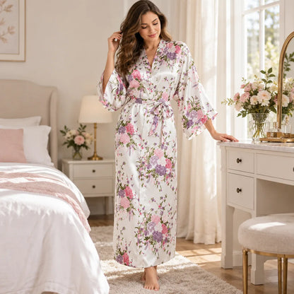 Kimono à imprimé floral
