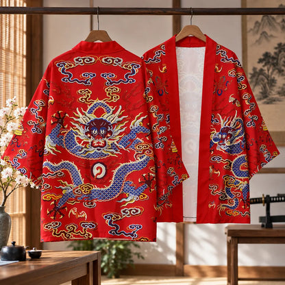 Cardigan kimono motif dragon