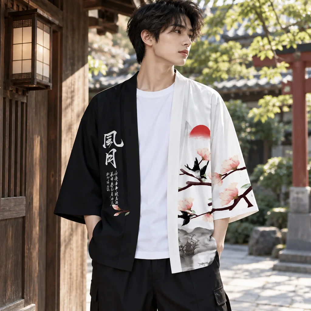 Kimono noir et blanc