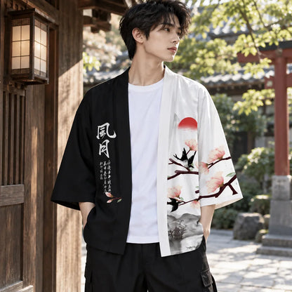 Kimono noir et blanc