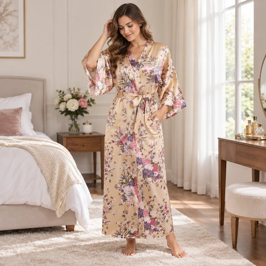 Kimono à imprimé floral