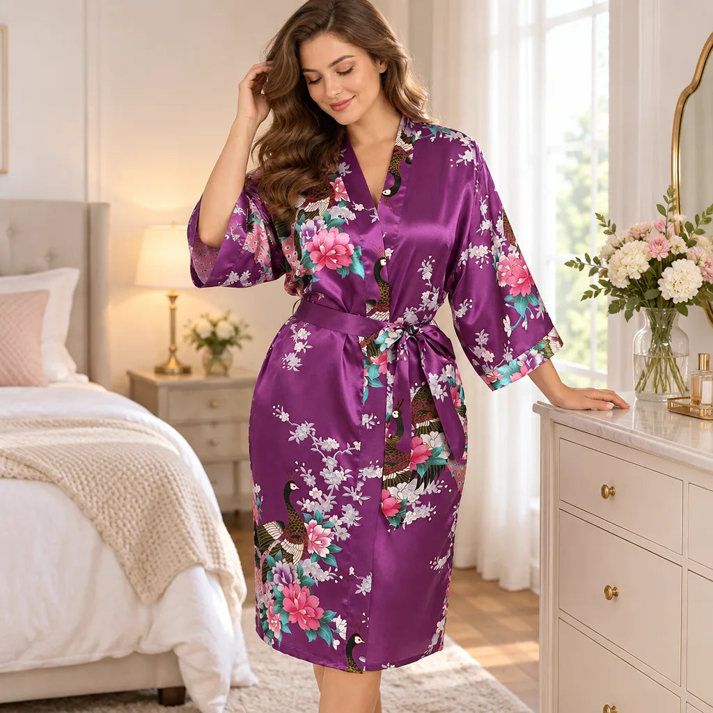 Kimono à imprimé floral
