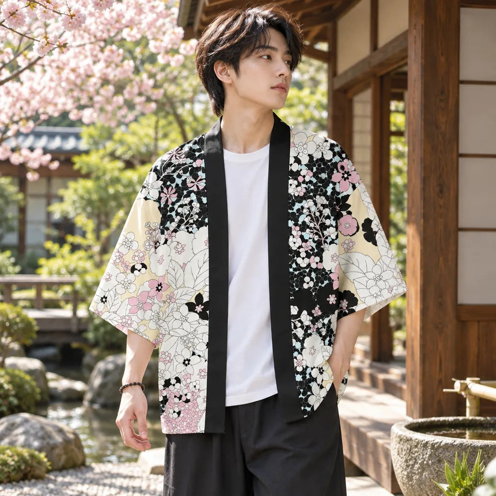 Kimono imprimé style Harajuku