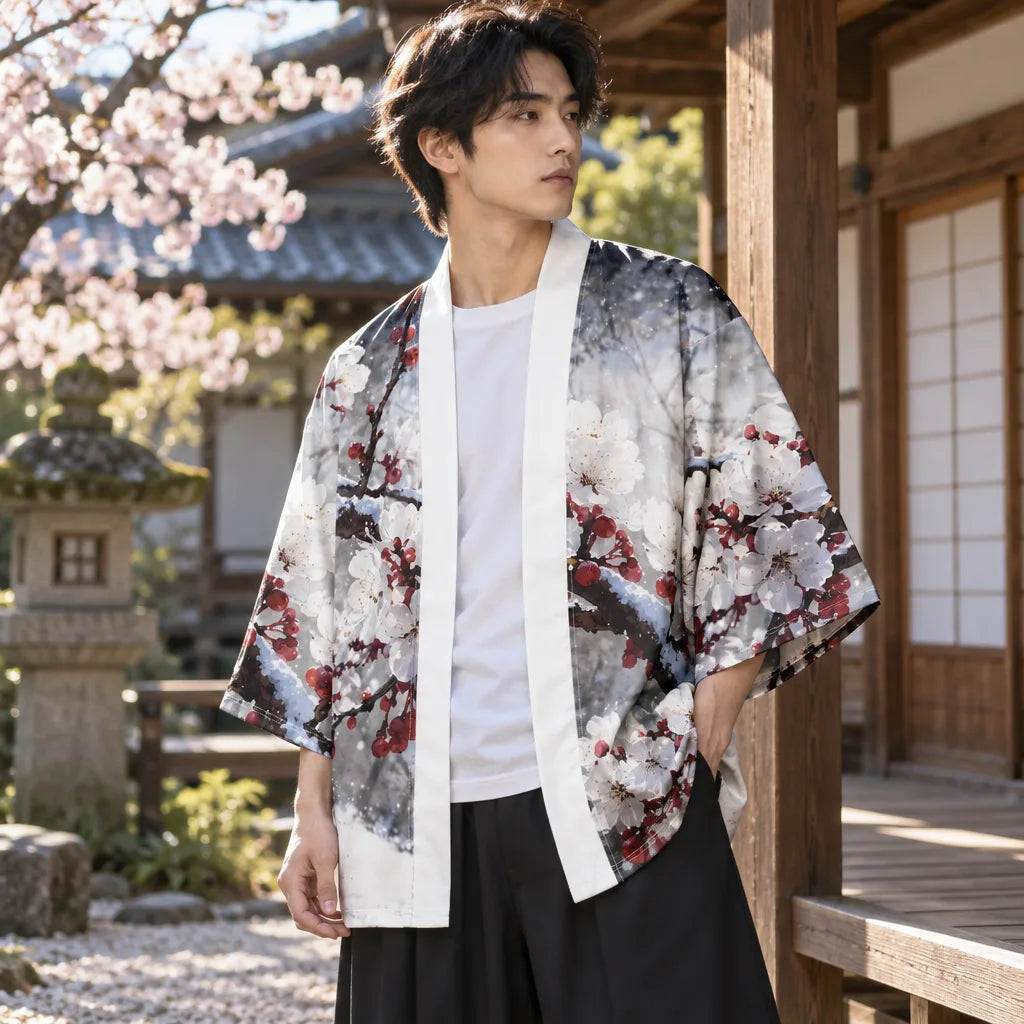 Kimono d’inspiration japonaise unisexe