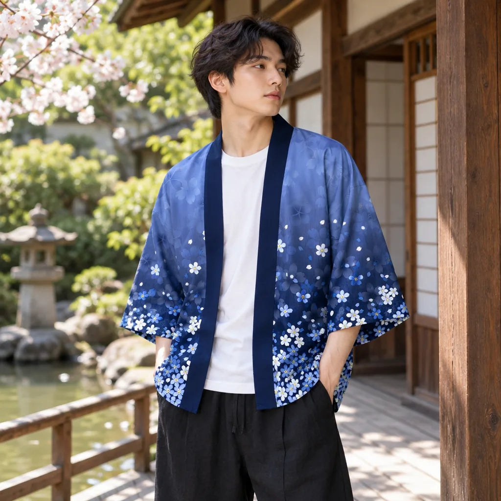 Kimono Cardigan imprimé fleurs