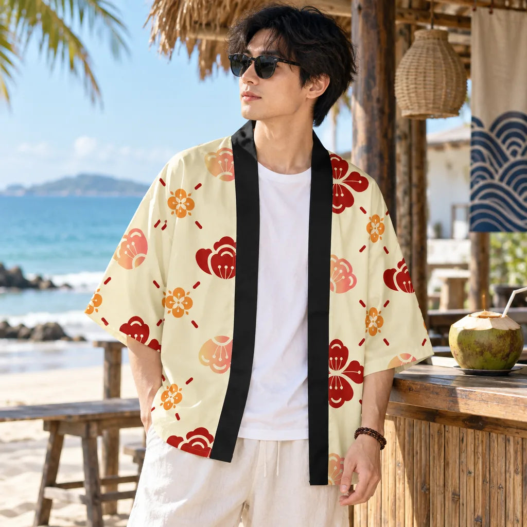 Kimono imprimé d’inspiration japonaise