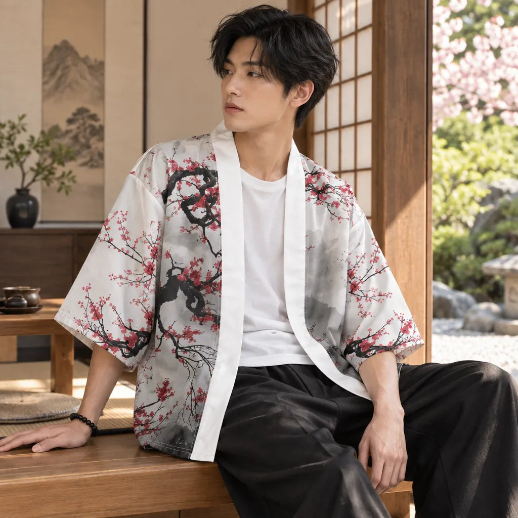 Kimono d’inspiration japonaise unisexe