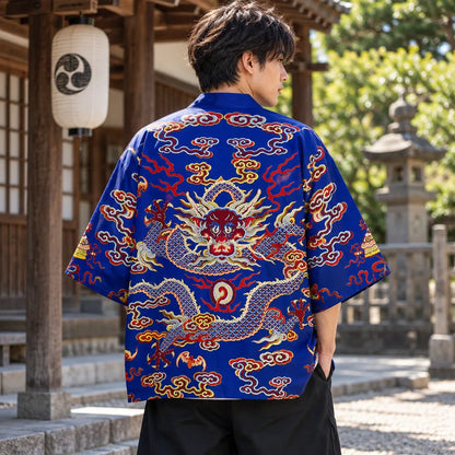 Cardigan kimono motif dragon