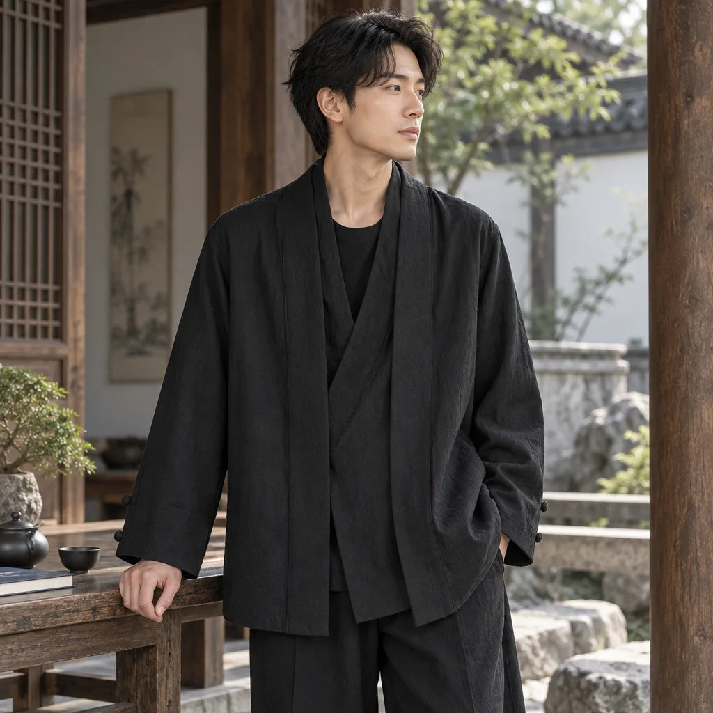 Manteau homme style Hanfu