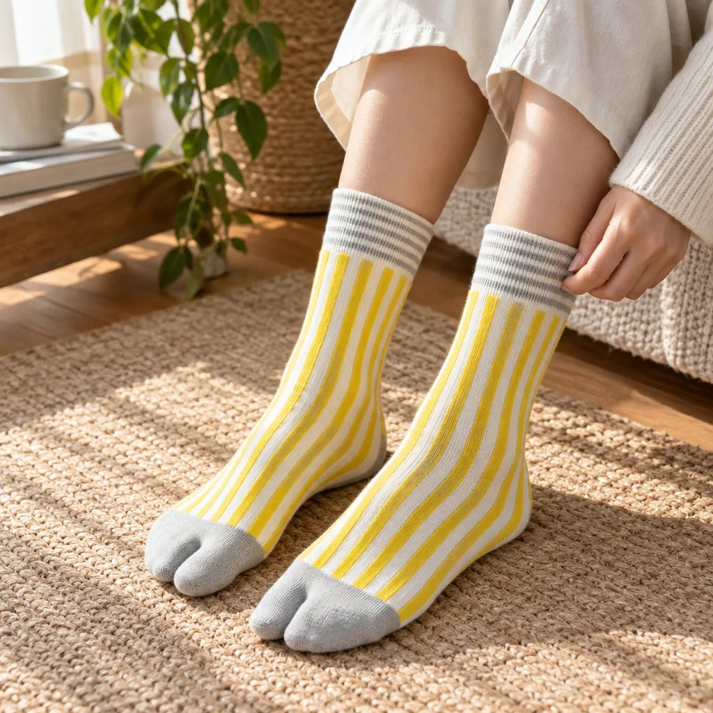 Chaussettes Tabi à rayures