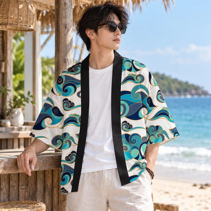 Kimono imprimé d’inspiration japonaise