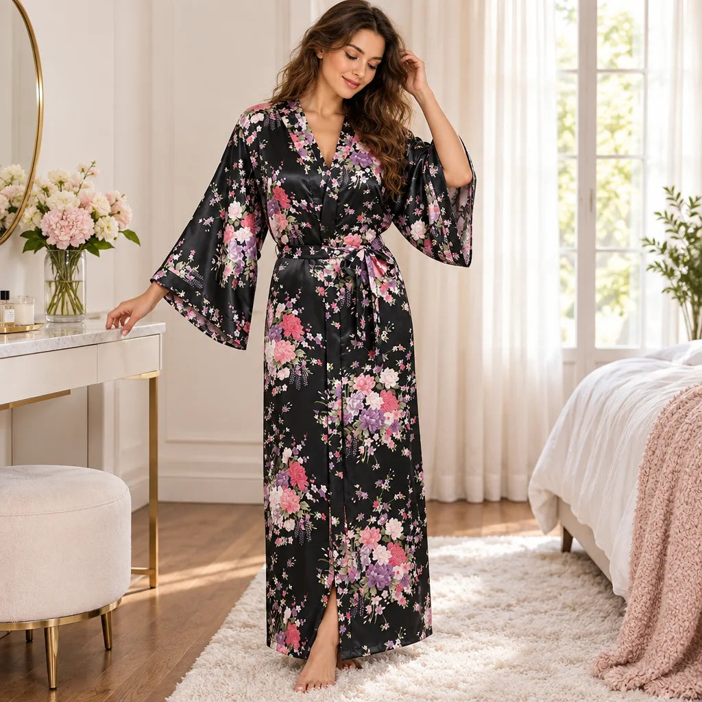 Kimono à imprimé floral