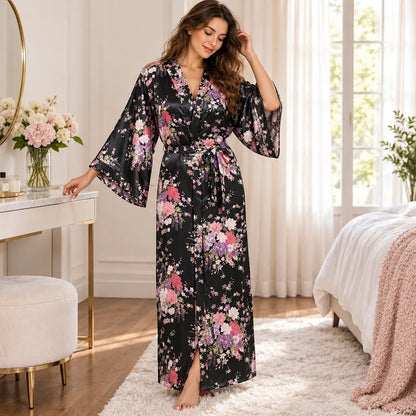 Kimono à imprimé floral
