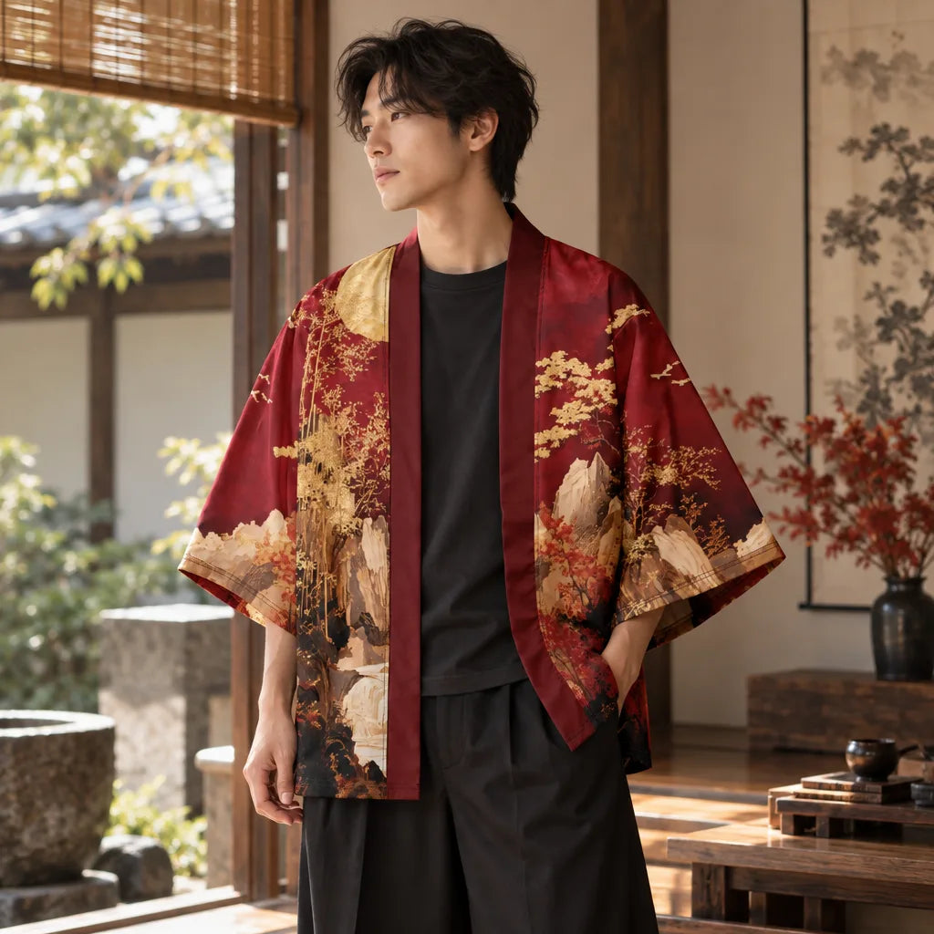 Kimono d’inspiration japonaise unisexe